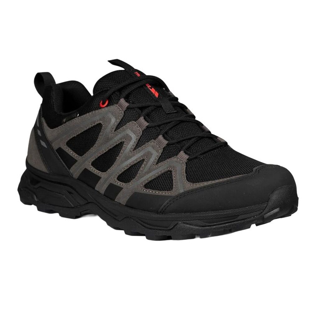 Trespass Mens Carraig Suede Walking Shoes / Black/Gray